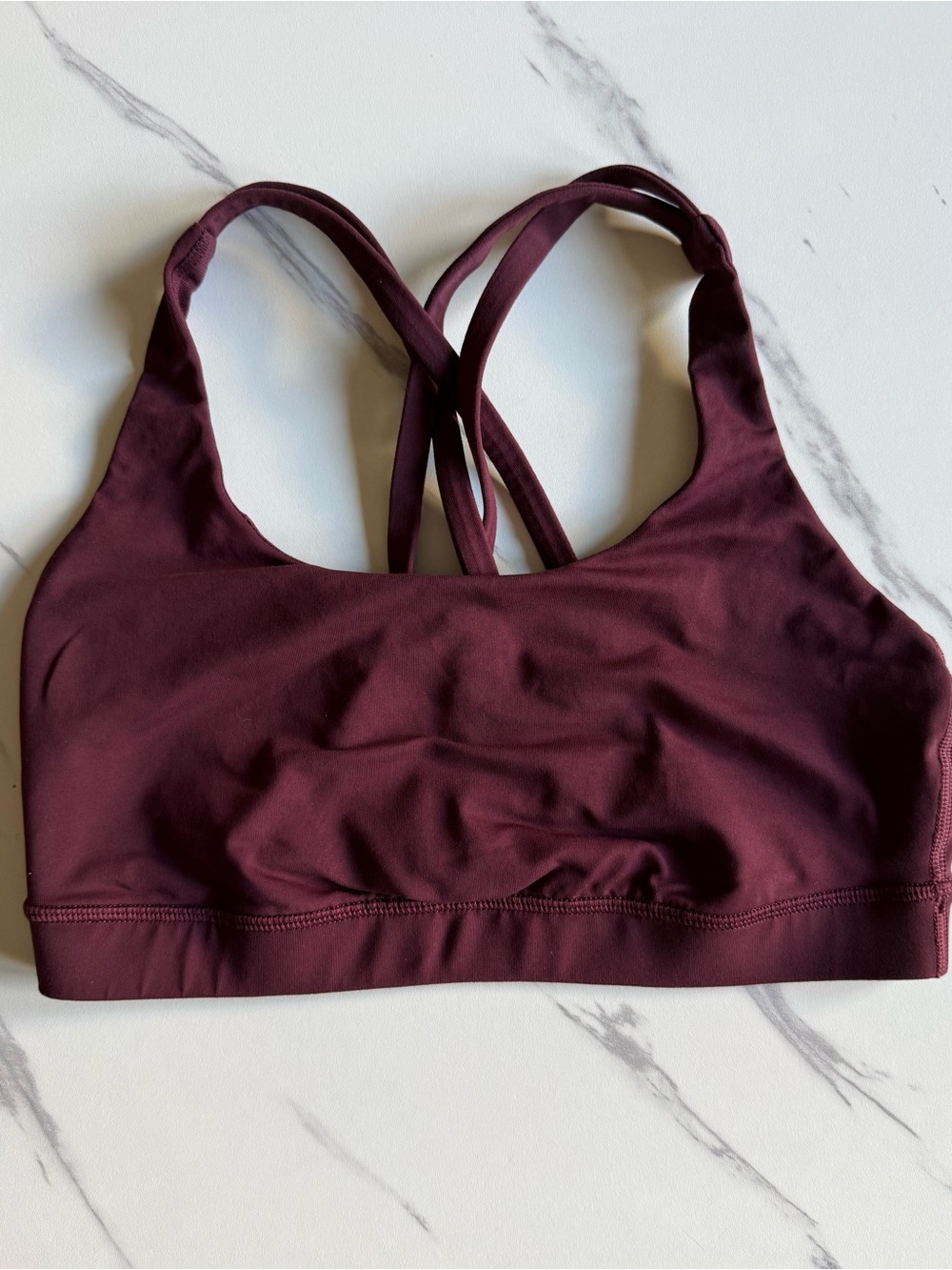 lululemon athletica Strappy Sports Bra in Deep Burgundy